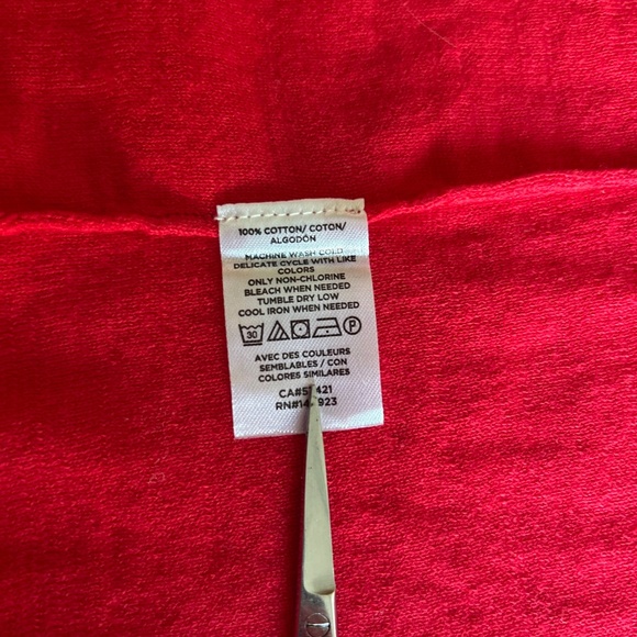 New Loft Raspberry 100% Cotton Open Front Cardigan size L - Picture 12 of 12